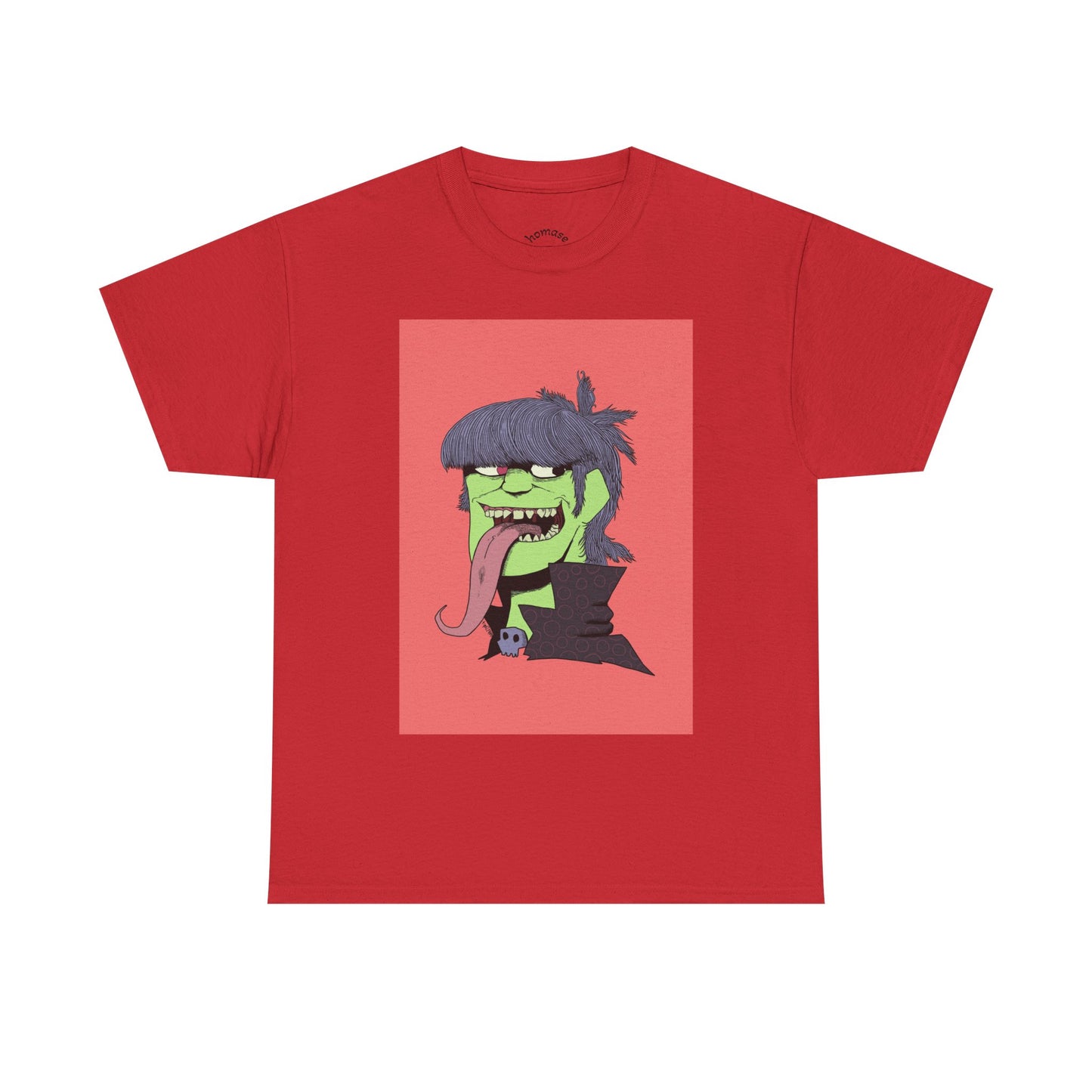 Graphic Tee — Green Punk Monster Illustration