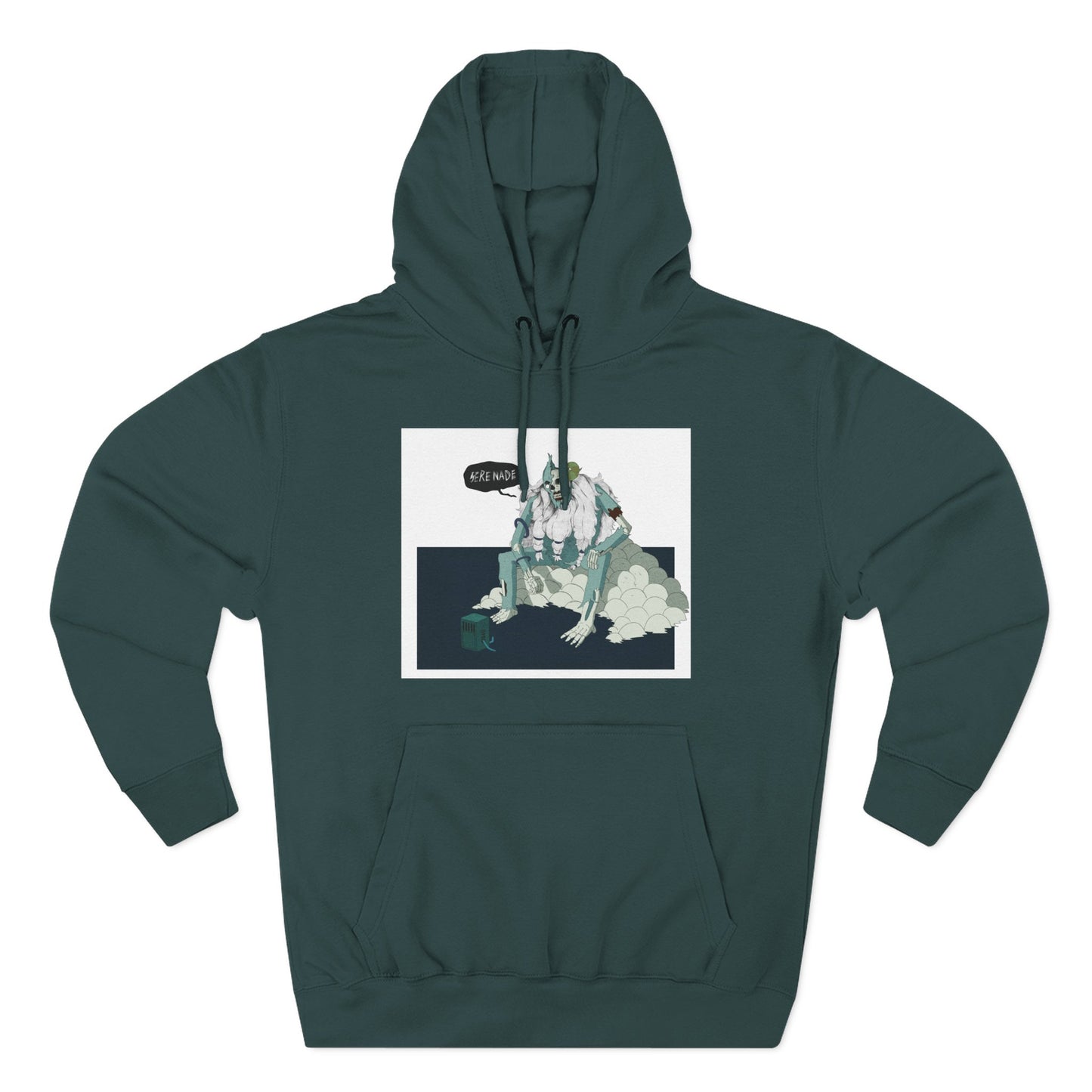 Artistic Fleece Hoodie with 'Homase' Design - Cozy Casual Wear