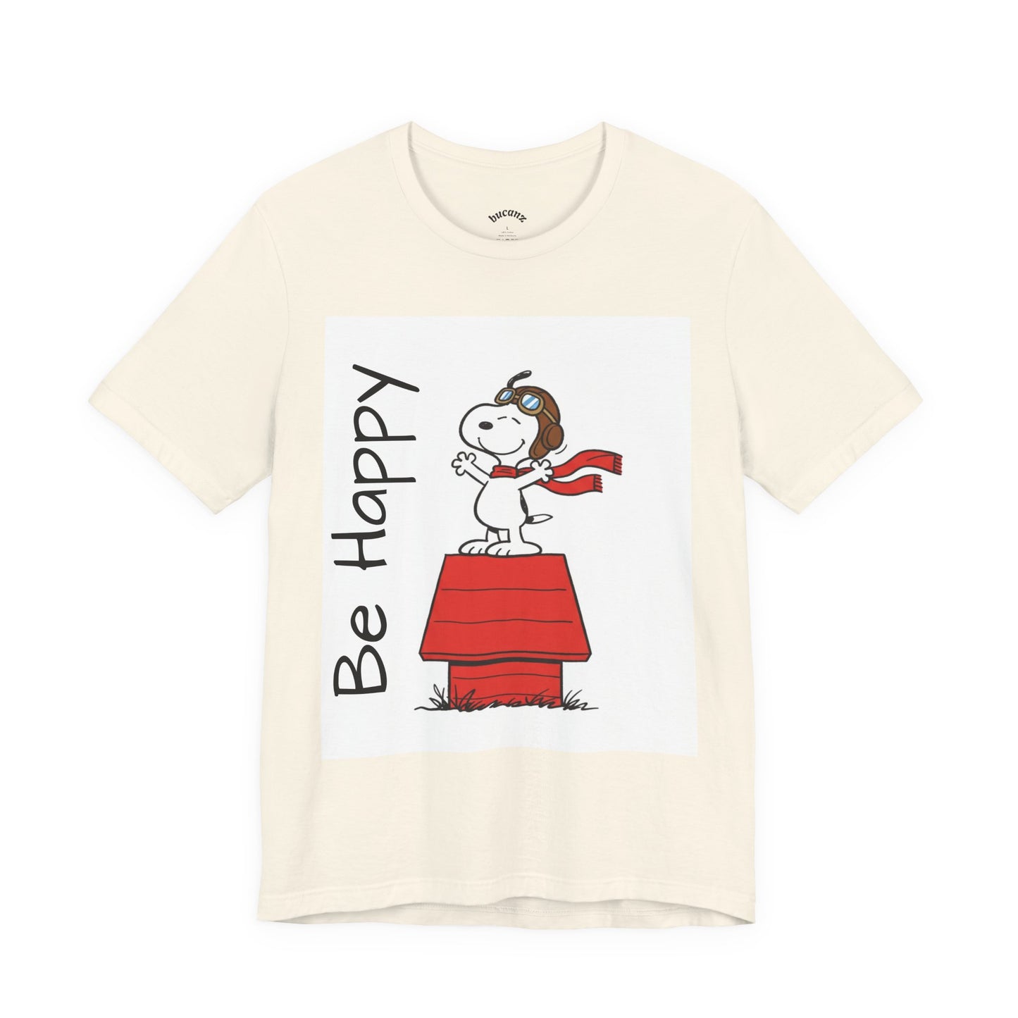 Cute & Inspirational 'Be Happy' Tee for Daily Wear, Fun Gift for Friends, Motivational Shirt, Casual Outfit, Encouraging Apparel