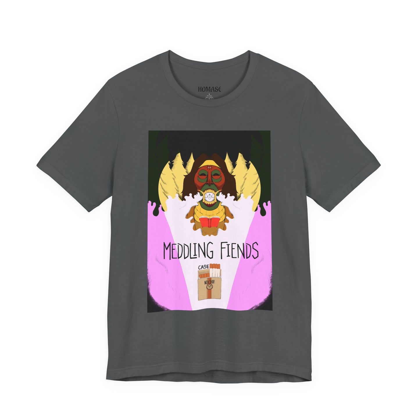 Meddling Fiends T-Shirt, Unisex Graphic Tee, Fun Casual Wear, Quirky Gift Idea, Perfect for Halloween, Lounge on Weekends, Summer Vibes