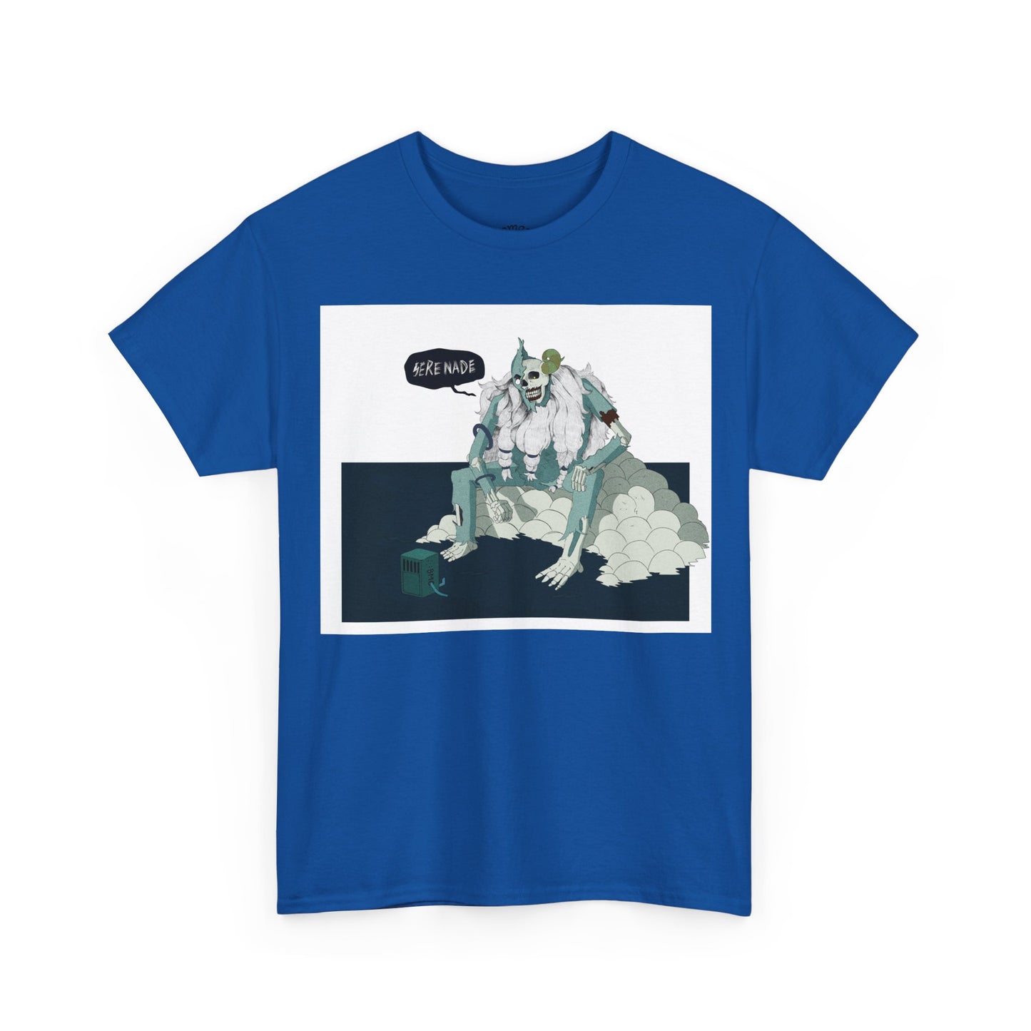 T-Shirt — Surreal Frog Monster Illustration with ‘Why Not?’ Speech Bubble