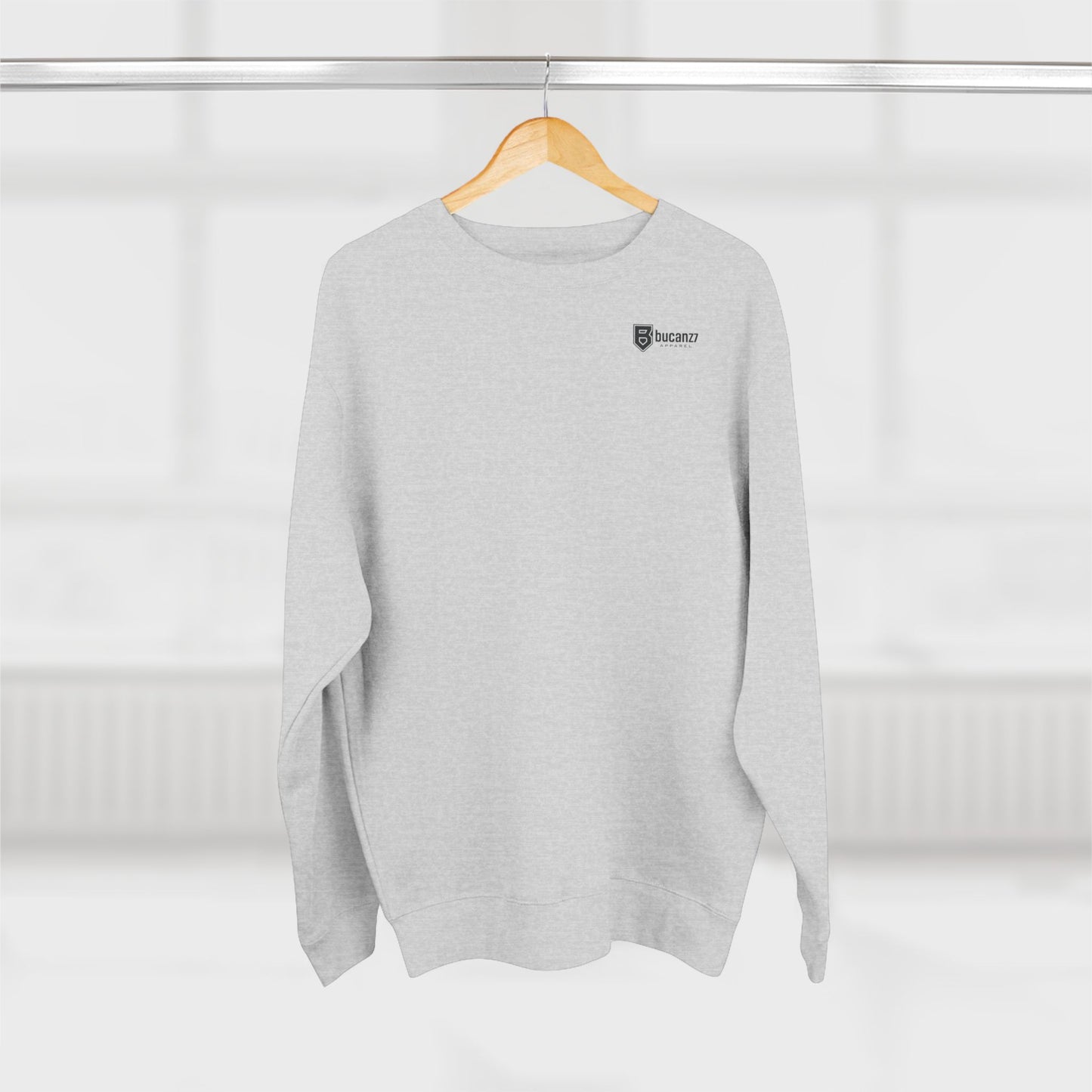Never Back Down Crewneck Sweatshirt — Lion Emblem Motivational Pullover