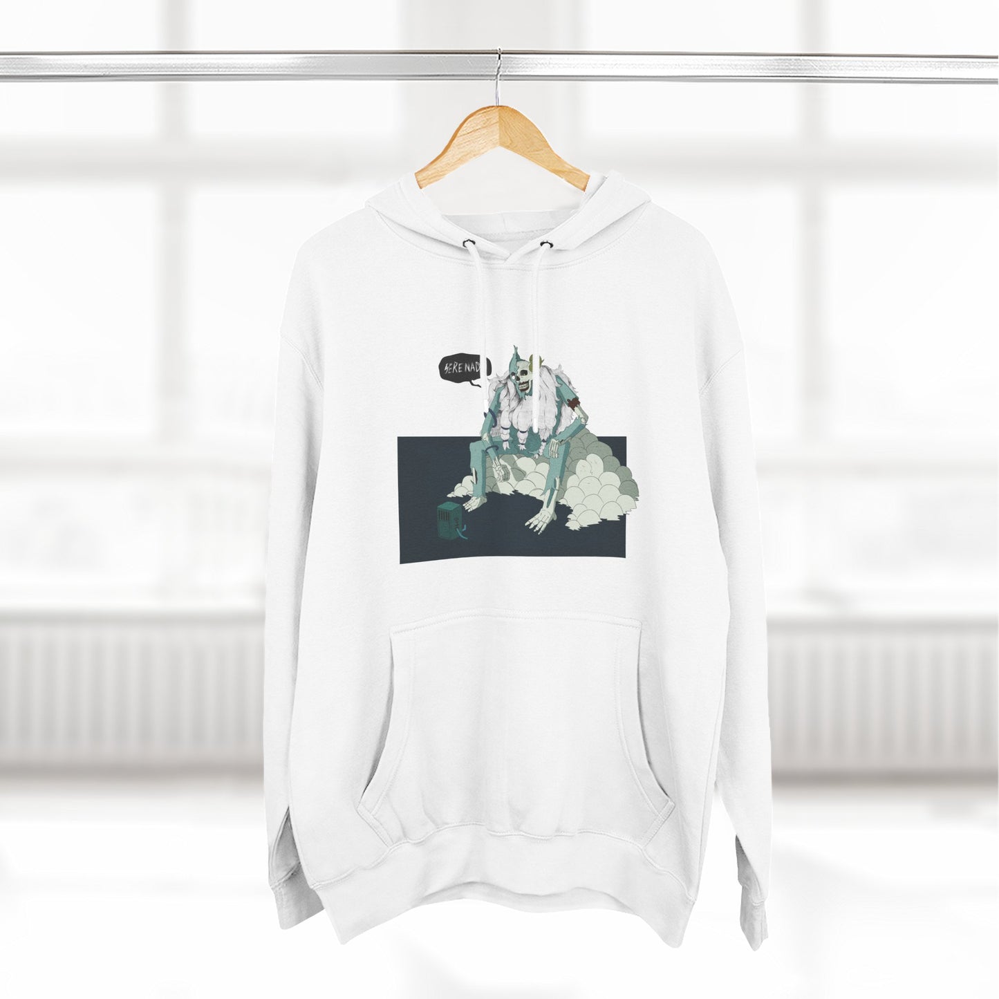 Artistic Fleece Hoodie with 'Homase' Design - Cozy Casual Wear