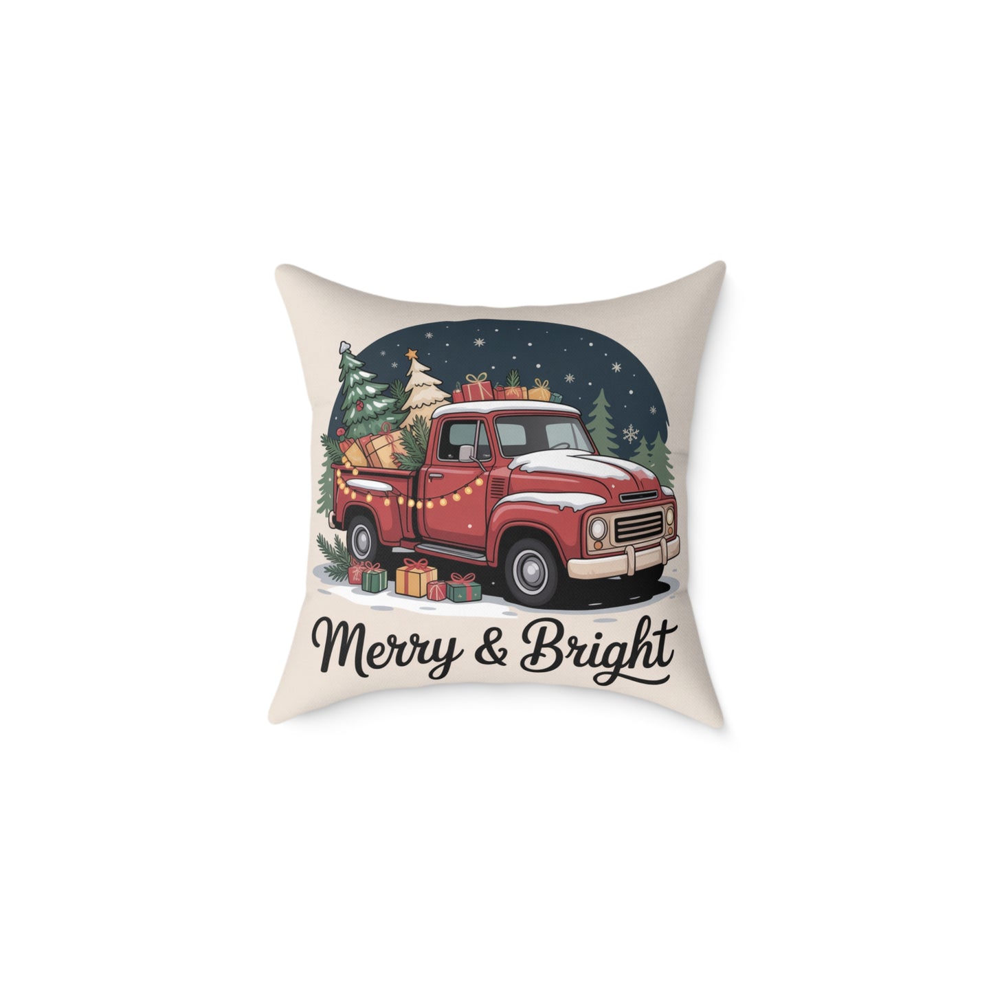 Merry & Bright Holiday Pillow