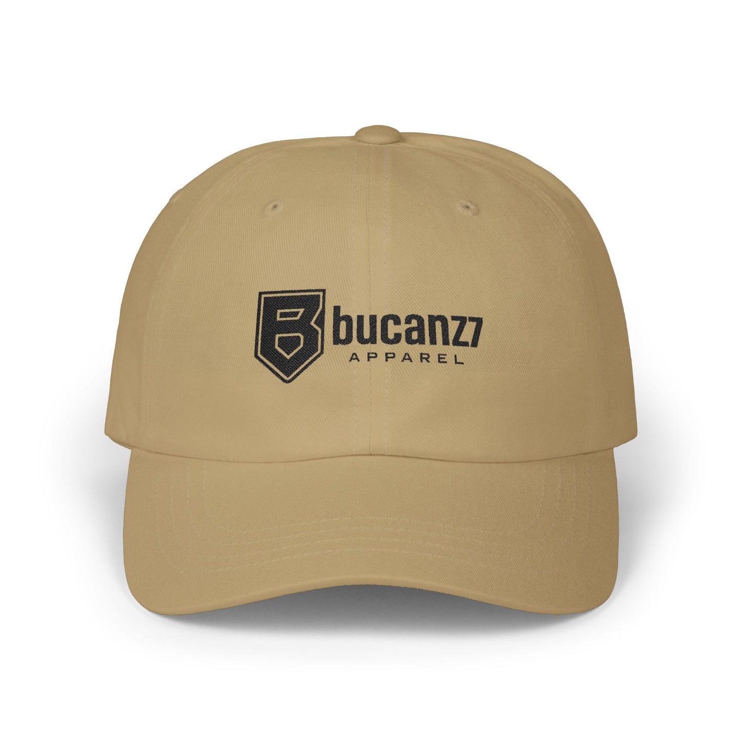 Bucanzz Embroidered Classic Dad Cap – White Adjustable Logo Hat