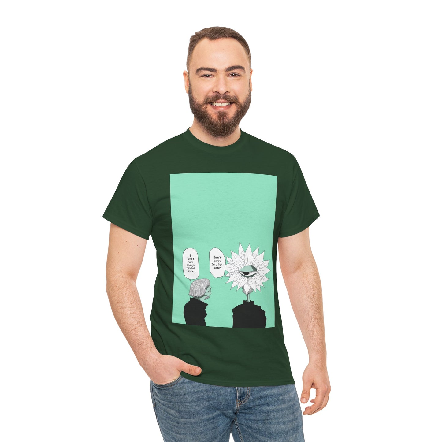 Floral Head Comic Tee — "You Okay?" Graphic T‑Shirt