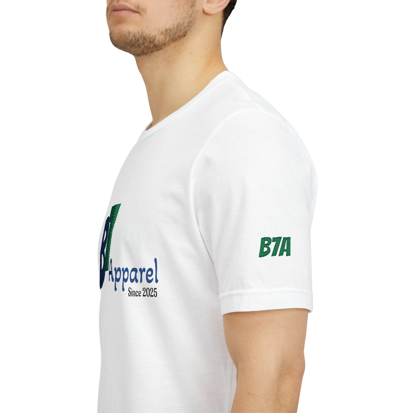 B7 Apparel Logo Tee — Classic White Short Sleeve Shirt