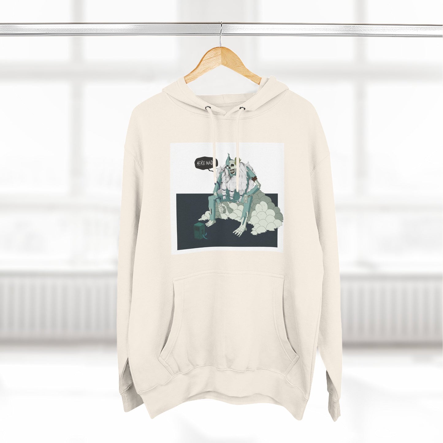 Artistic Fleece Hoodie with 'Homase' Design - Cozy Casual Wear